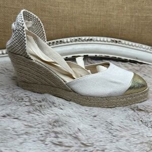 Mint & Rose | Espadrille for Anthropologie in Cream & Gold